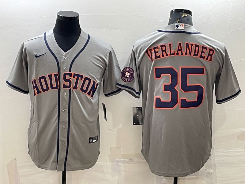 Men Houston Astros #35 Verlander Grey Game Nike 2022 MLB Jerseys->houston astros->MLB Jersey